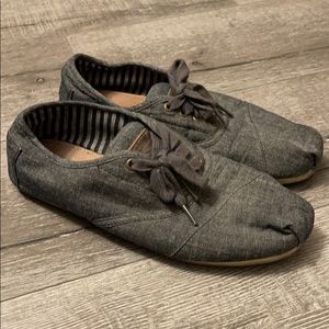 TOMS shoes denim black grey men’s sz 9.5 classic
